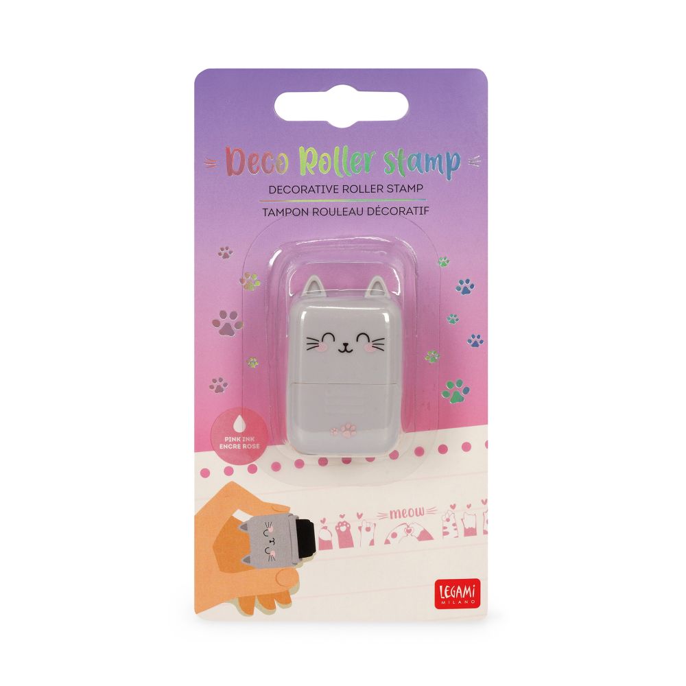 Deco roller stamp, roterande stämpel, Kitty - 2