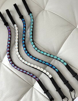 Browband Big rectangular Crystals ONE-OF-A-KIND PIECES