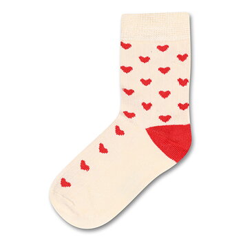 MiniPop Bamboo Heart Socks Bright Red