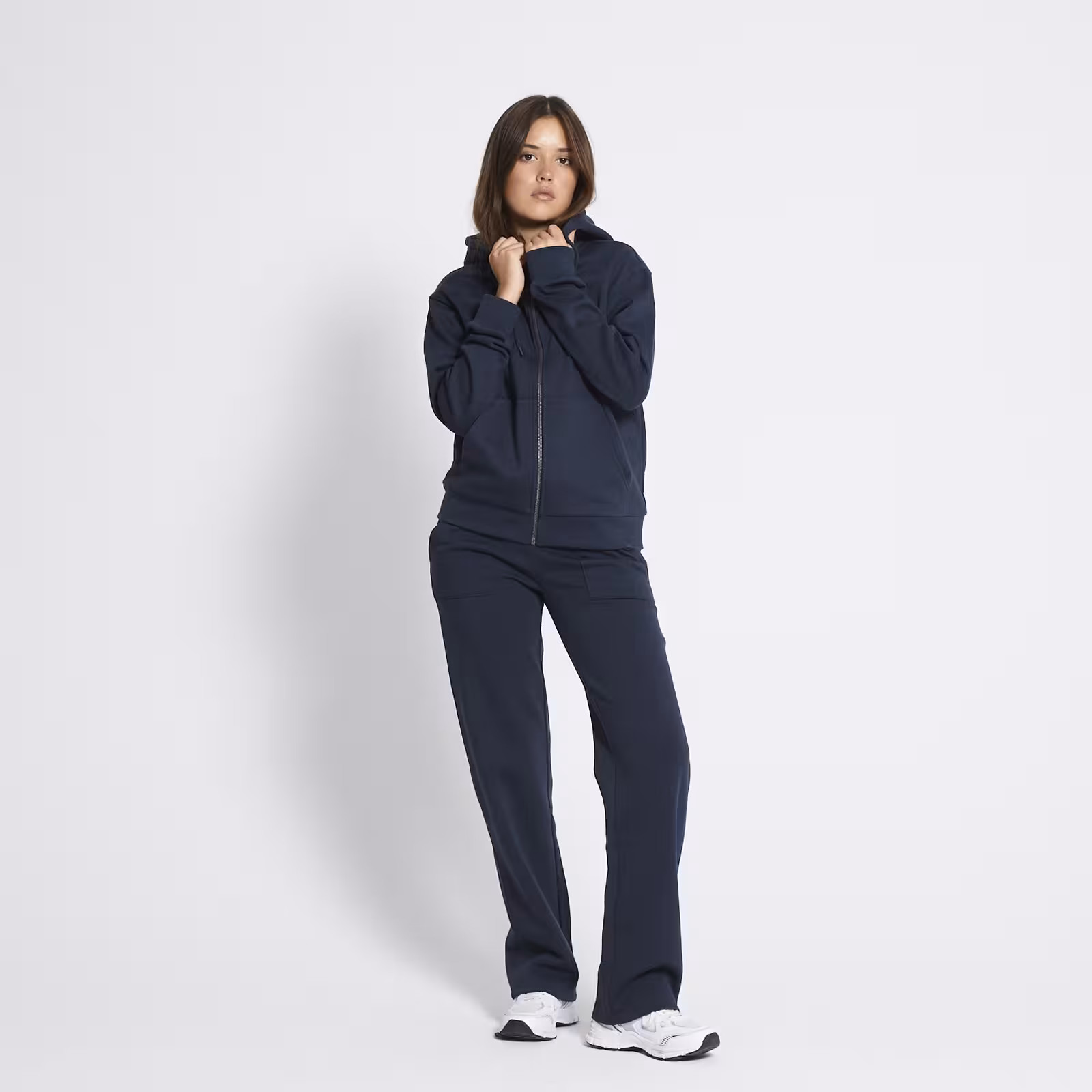 TSR Ziphoodie "Vivvi" Marinblå med TSR Brodyr - 2