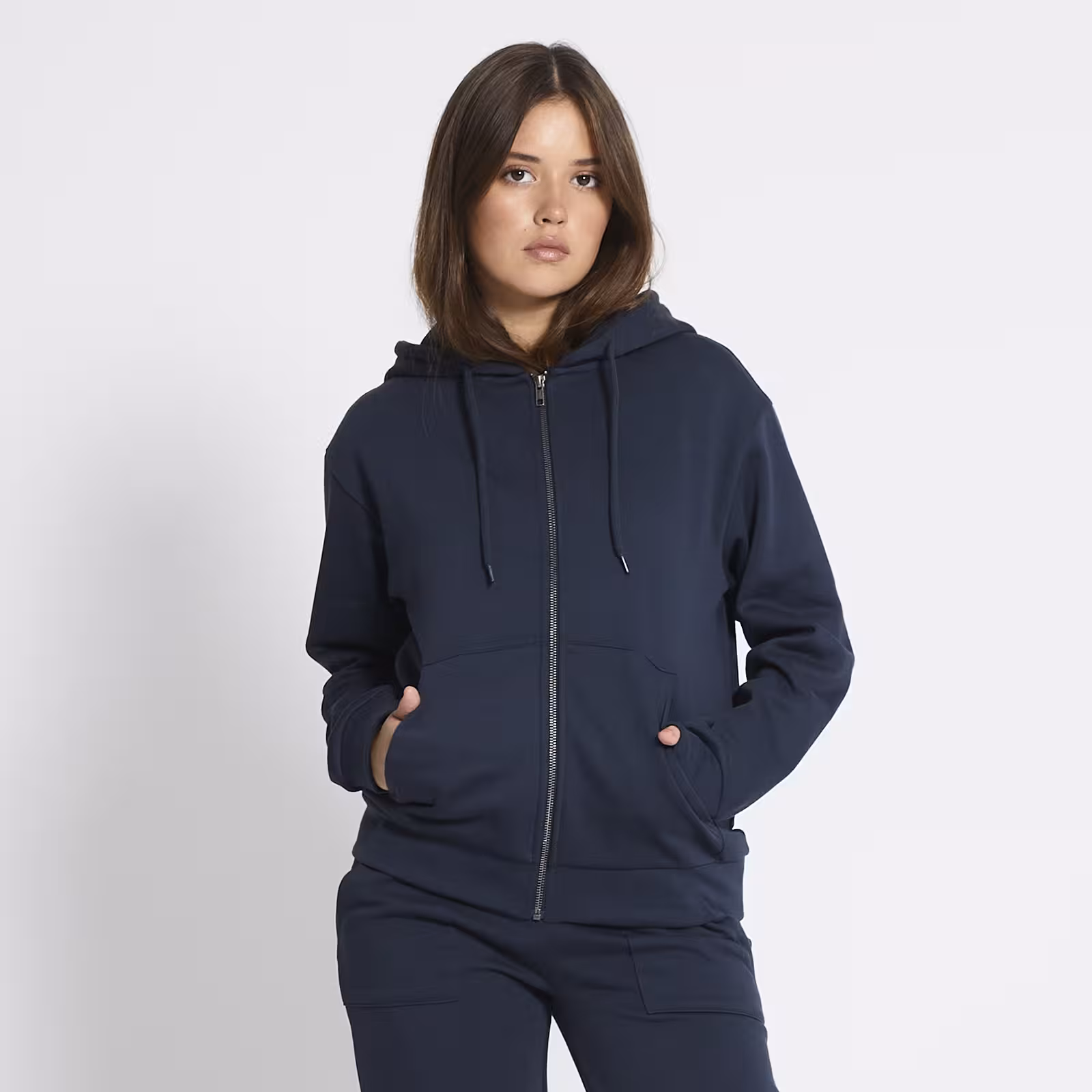TSR Ziphoodie "Vivvi" Marinblå med TSR Brodyr