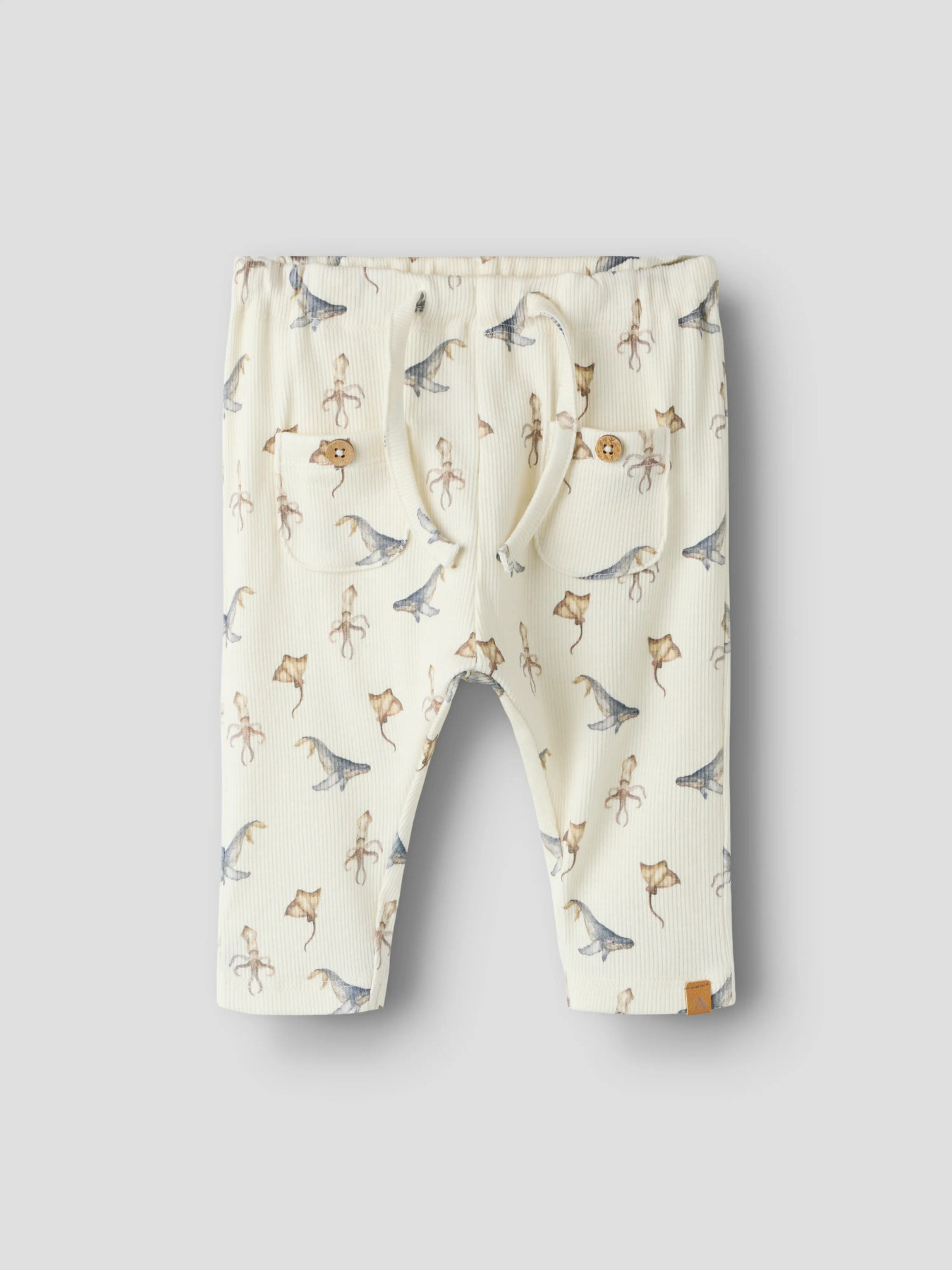 NBMLAVO EKI LOOSE PANT LIL Coconut Milk SEA ANIMALS