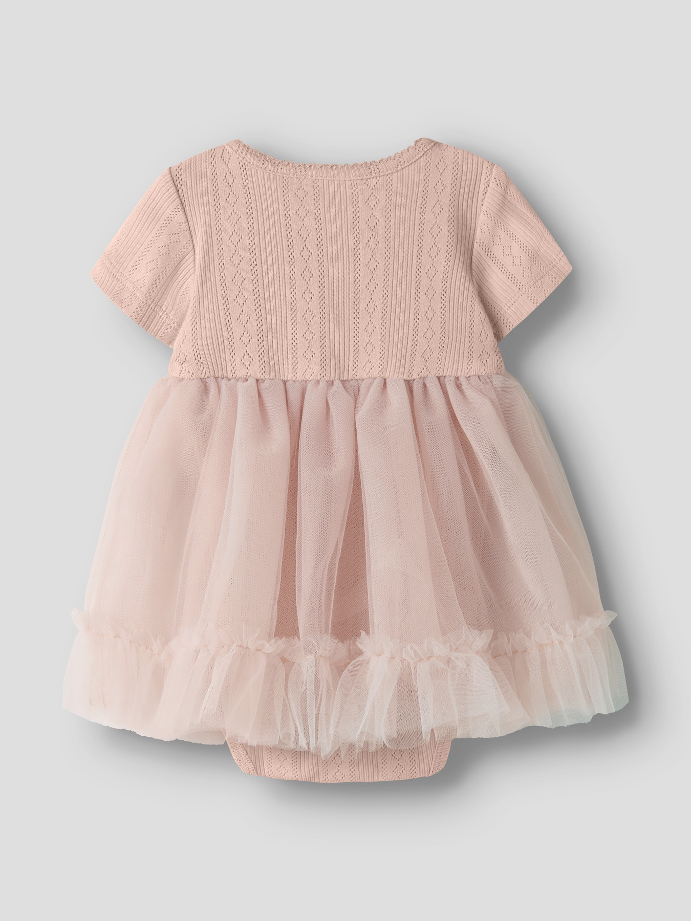NBFFANELLA SS BODY TULLE DRESS LIL Peach Whip - 2