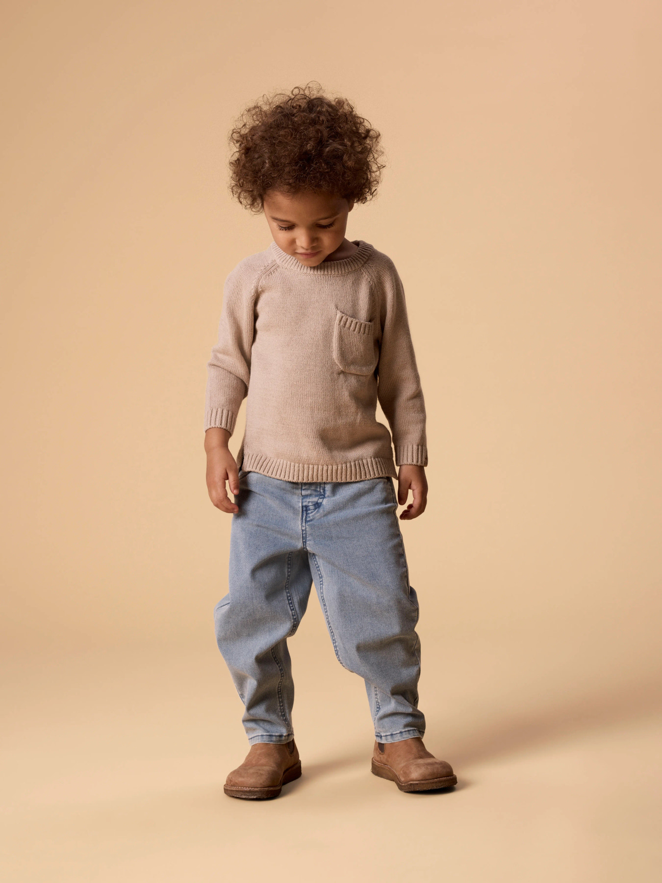 NMMFOGON LS KNIT LIL Oxford Tan - 5