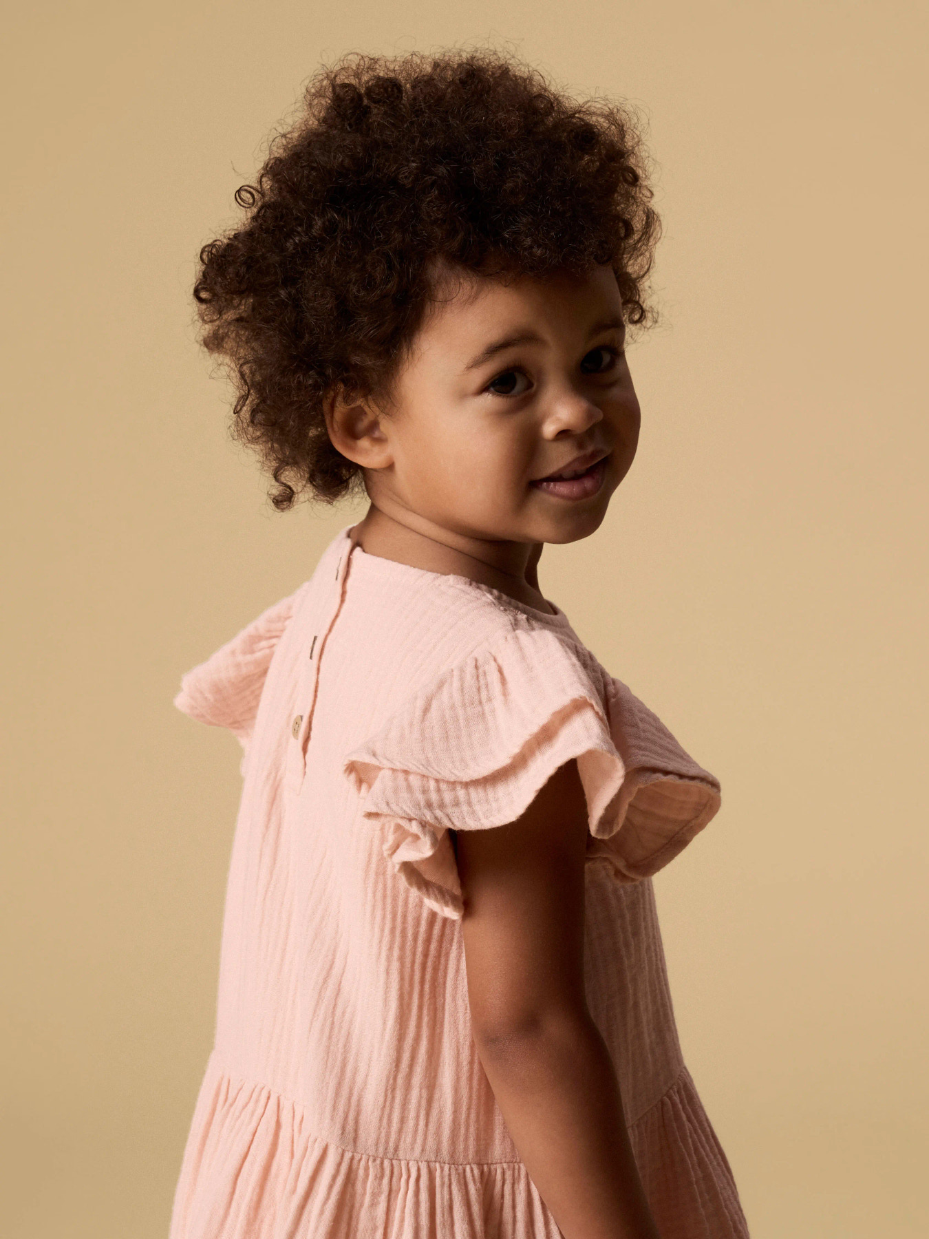 NMFFULINA SS LOOSE DRESS LIL Peach Whip - 4