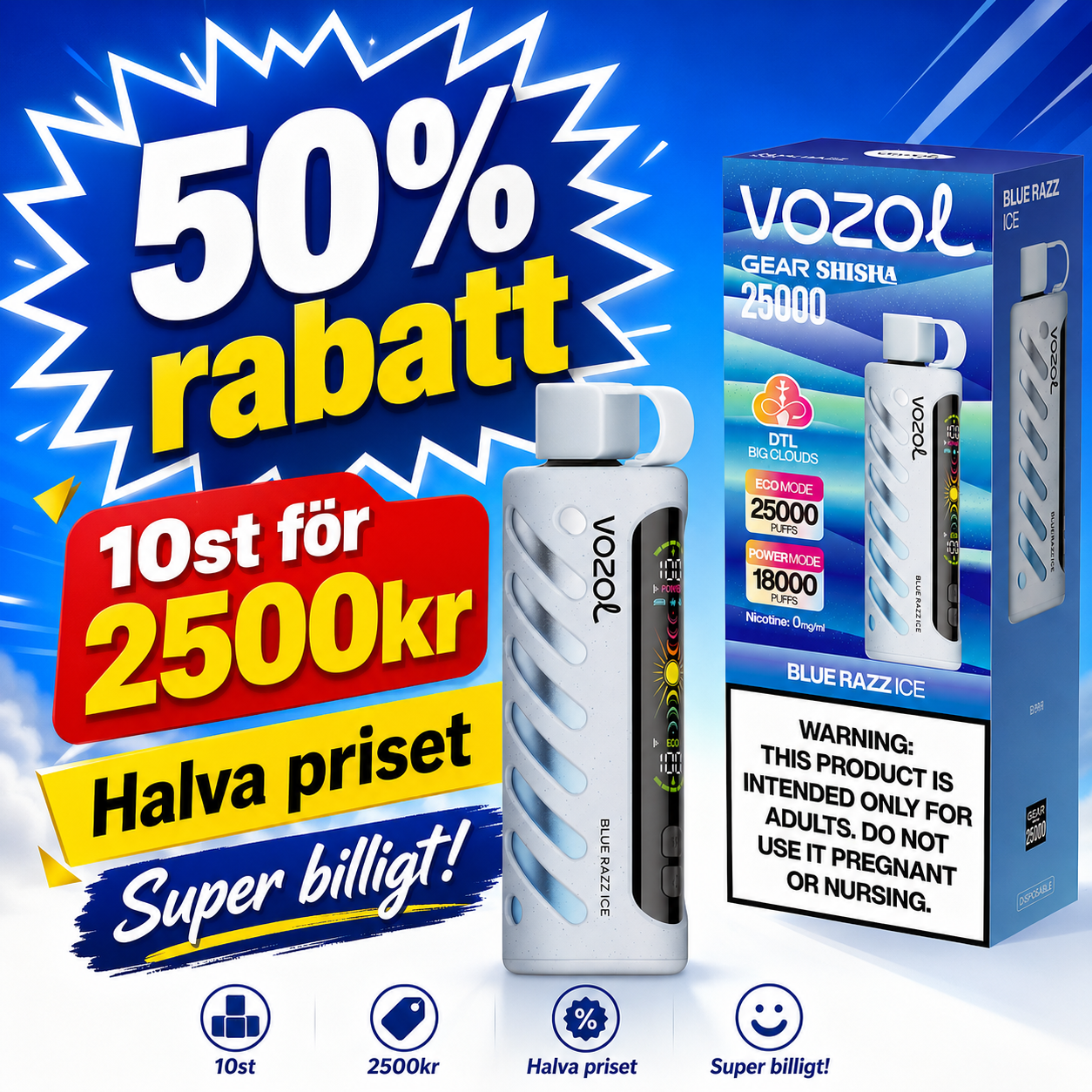 10st Vozol - 250,000 Puffar