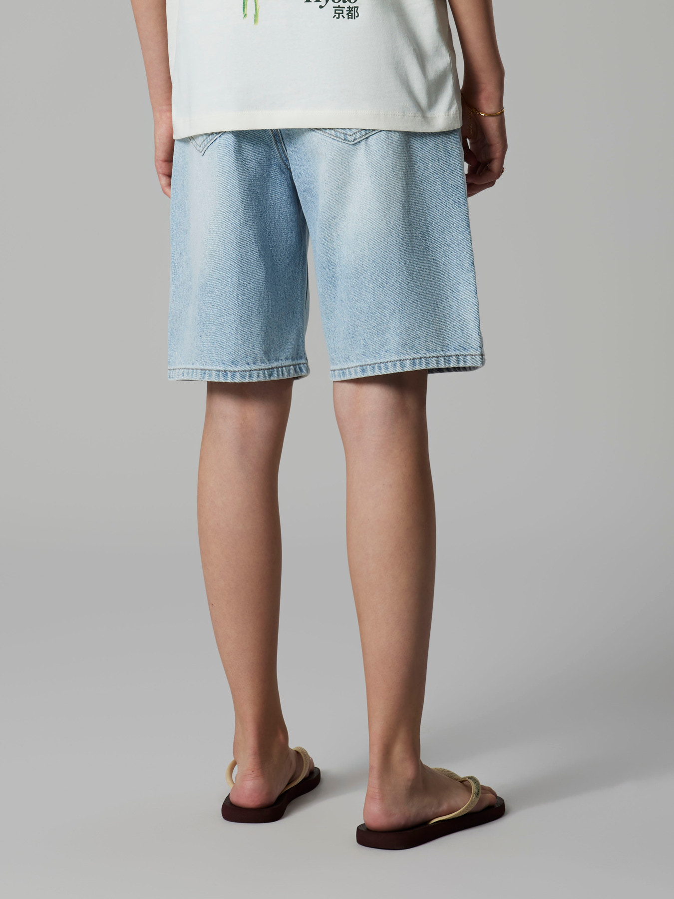 NLNBIRM DNM R LONG SHORTS NOOS Light Blue Denim SUPER LIGHT BLUE - 5