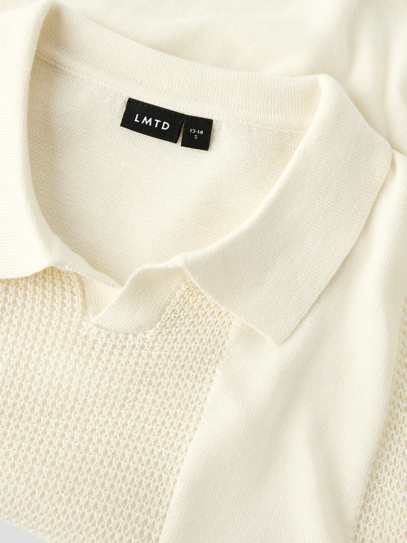 NLMHAVO SS POLO KNIT Antique White - 3