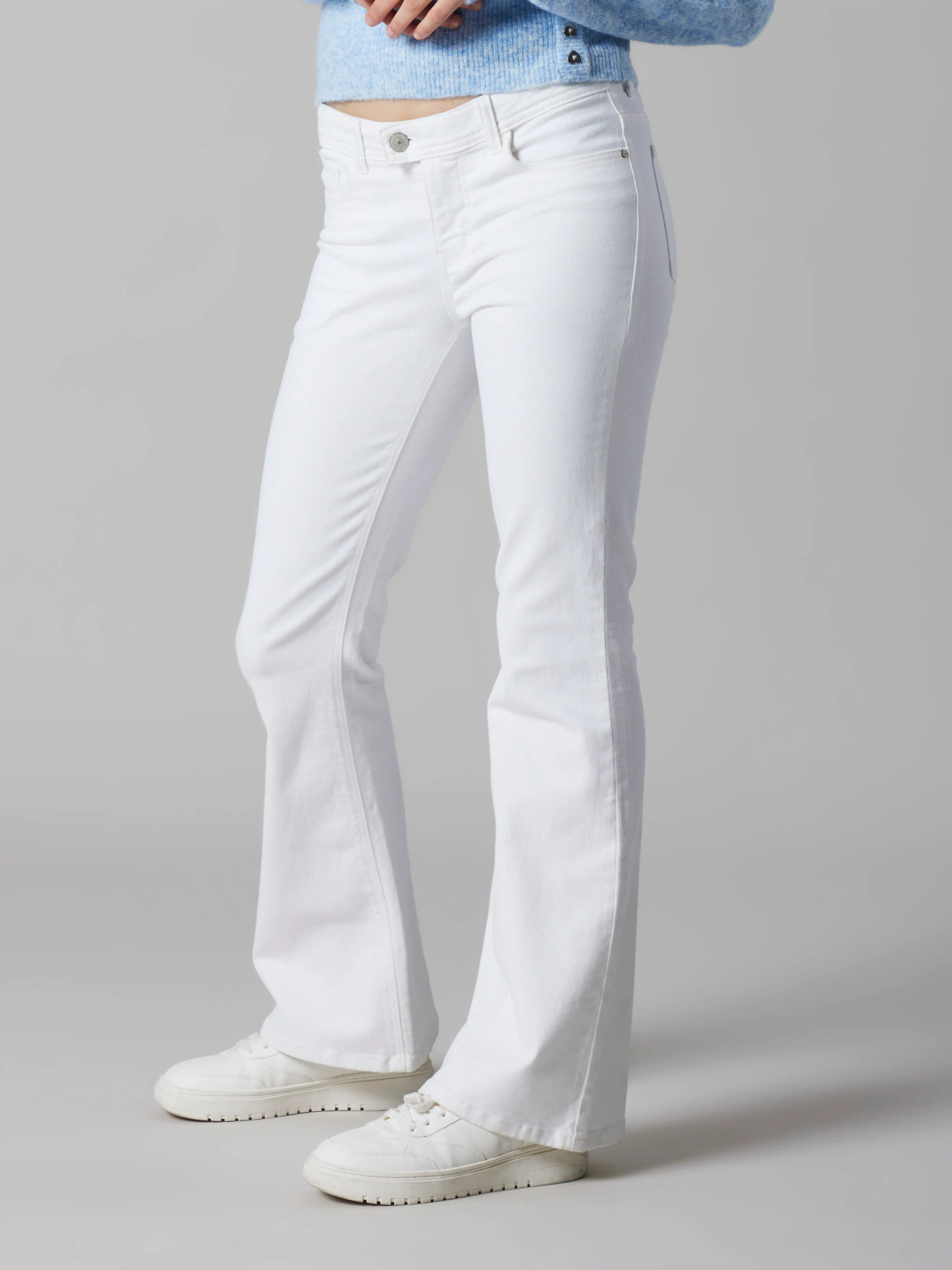 NLFBICE TWI LW S FLARED PANT Bright White - 5