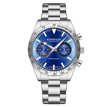 Kompass Airborne Chronograph Silver Blue