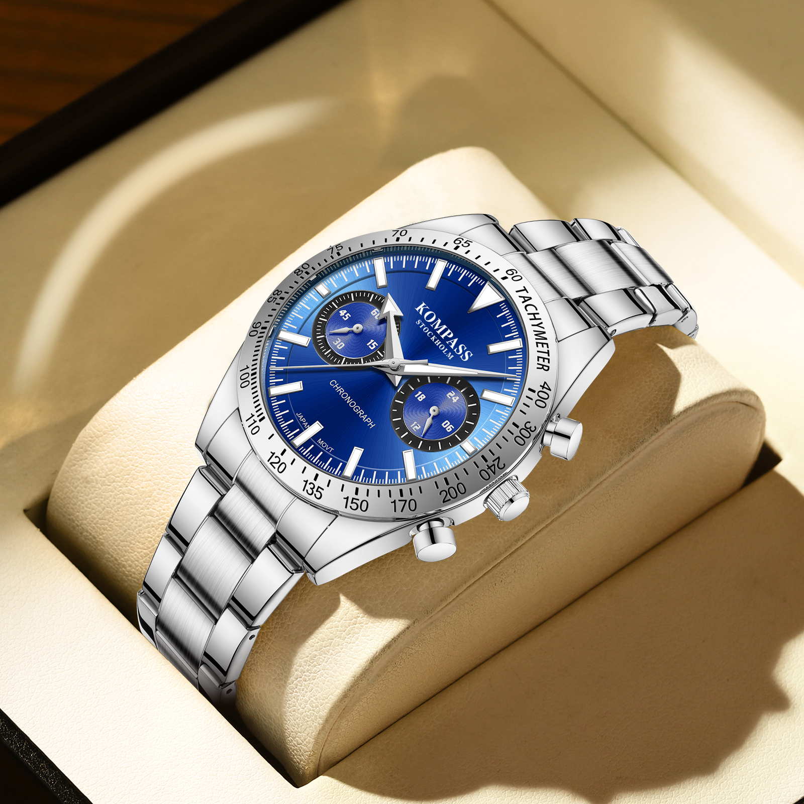 Kompass Airborne Chronograph Silver Blue - 4
