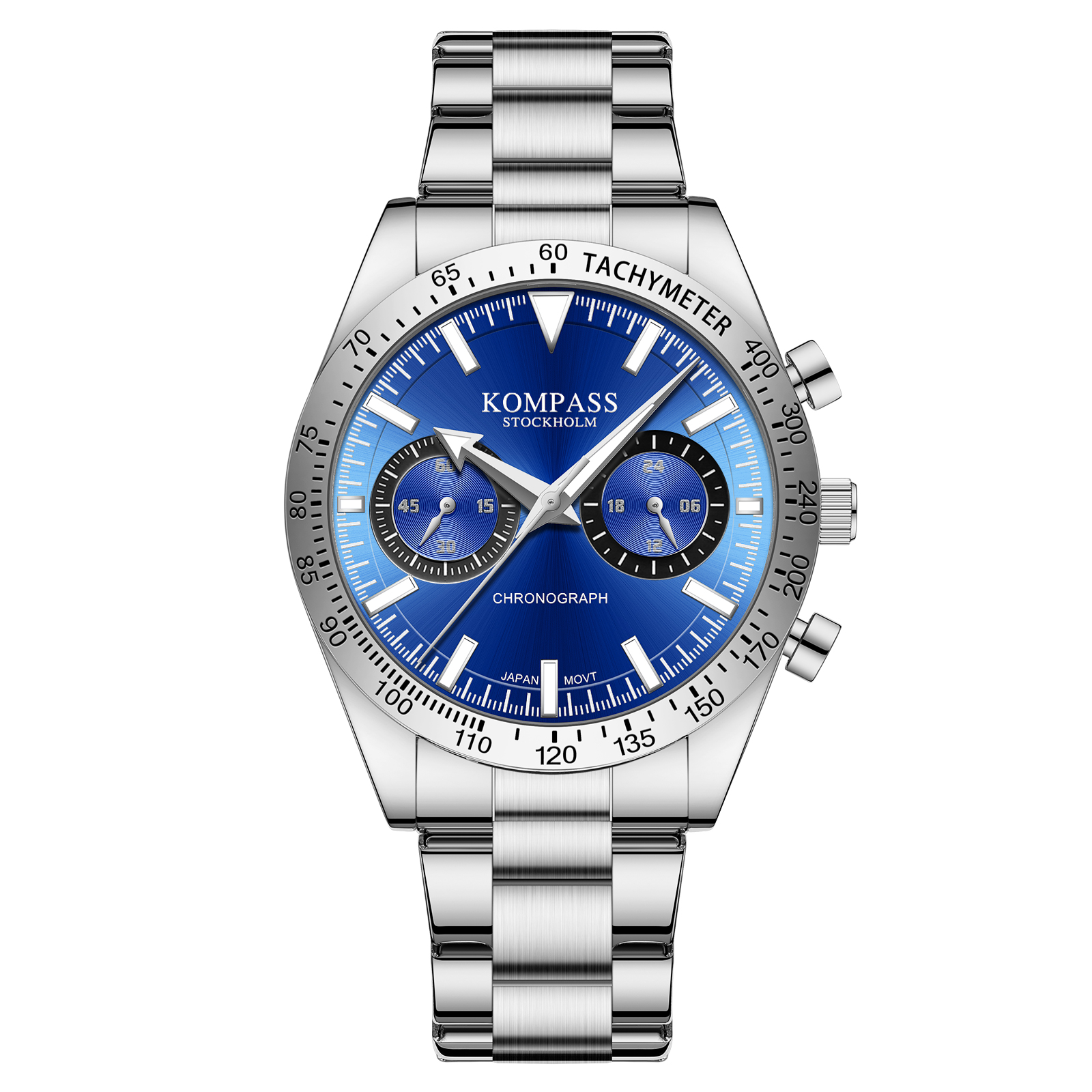 Kompass Airborne Chronograph Silver Blue
