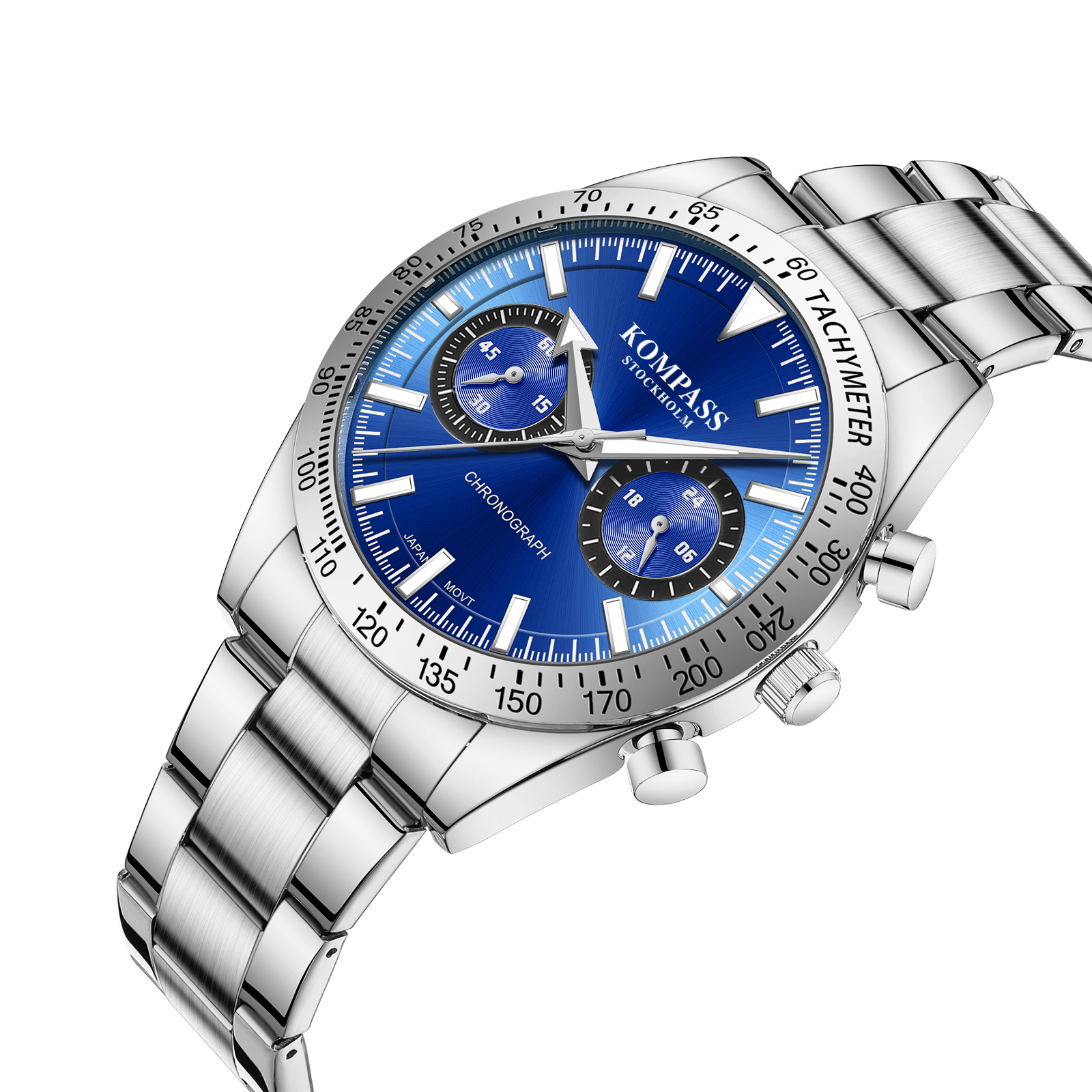 Kompass Airborne Chronograph Silver Blue - 2
