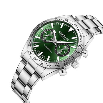 Kompass Airborne Chronograph Silver Green