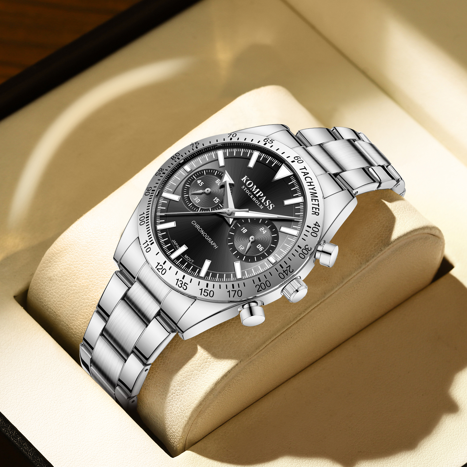 Kompass Airborne Chronograph Silver Black - 4