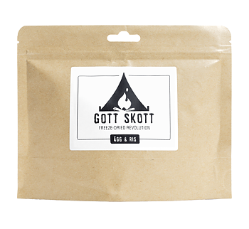 Gott Skott | Æg og ris frysetørret | Udendørs mad | 110 g