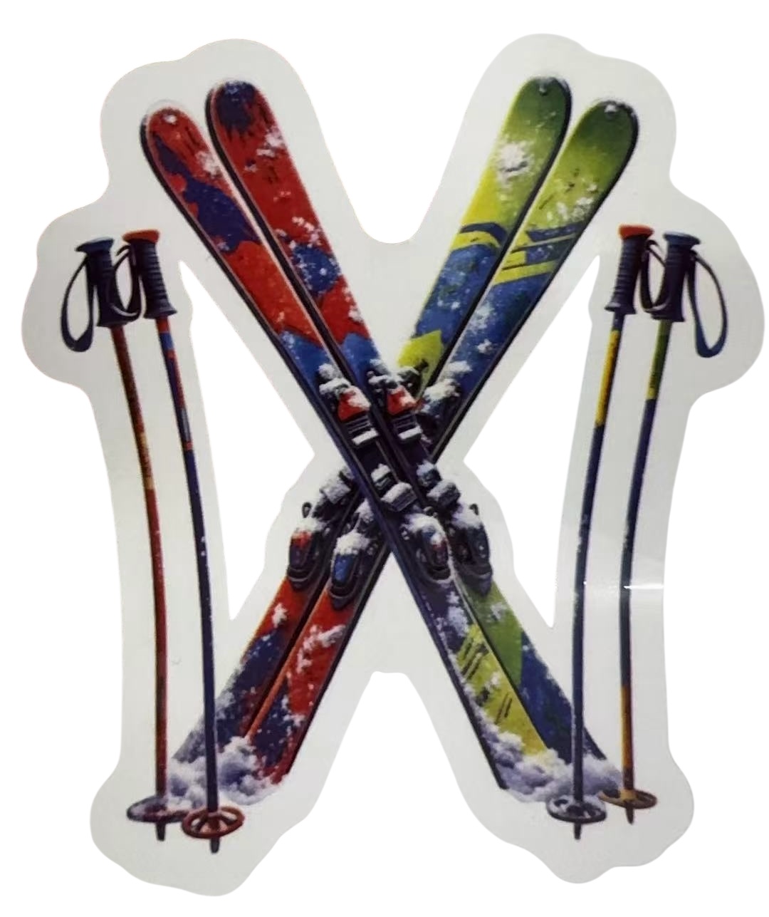 Sticker - Crossed slalom skis
