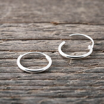 by Faith örhängen Creoler 12 mm - silver