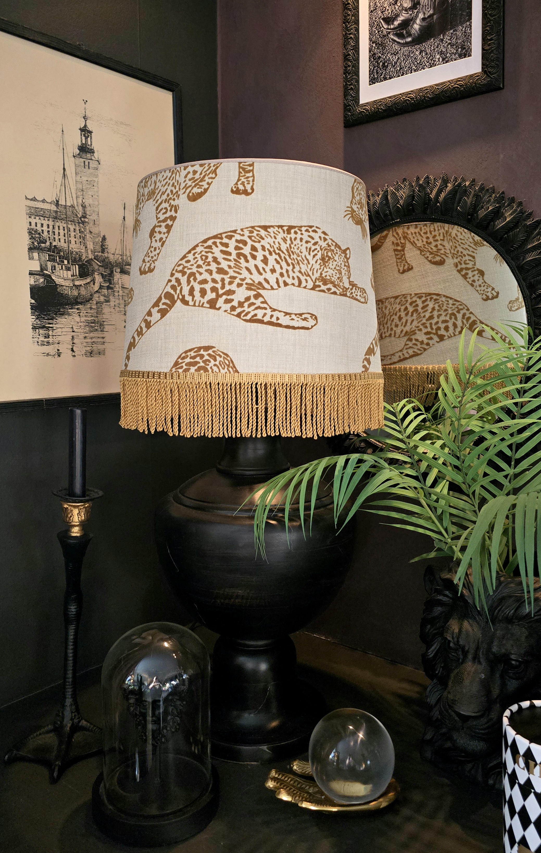 Lampskärm Fringe 35 - Golden Leopard - 2