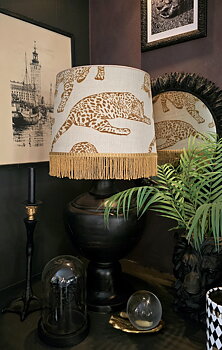 Lampskärm Fringe 35 - Golden Leopard