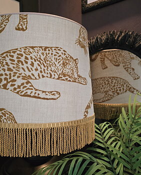 Lampskärm Fringe 35 - Golden Leopard