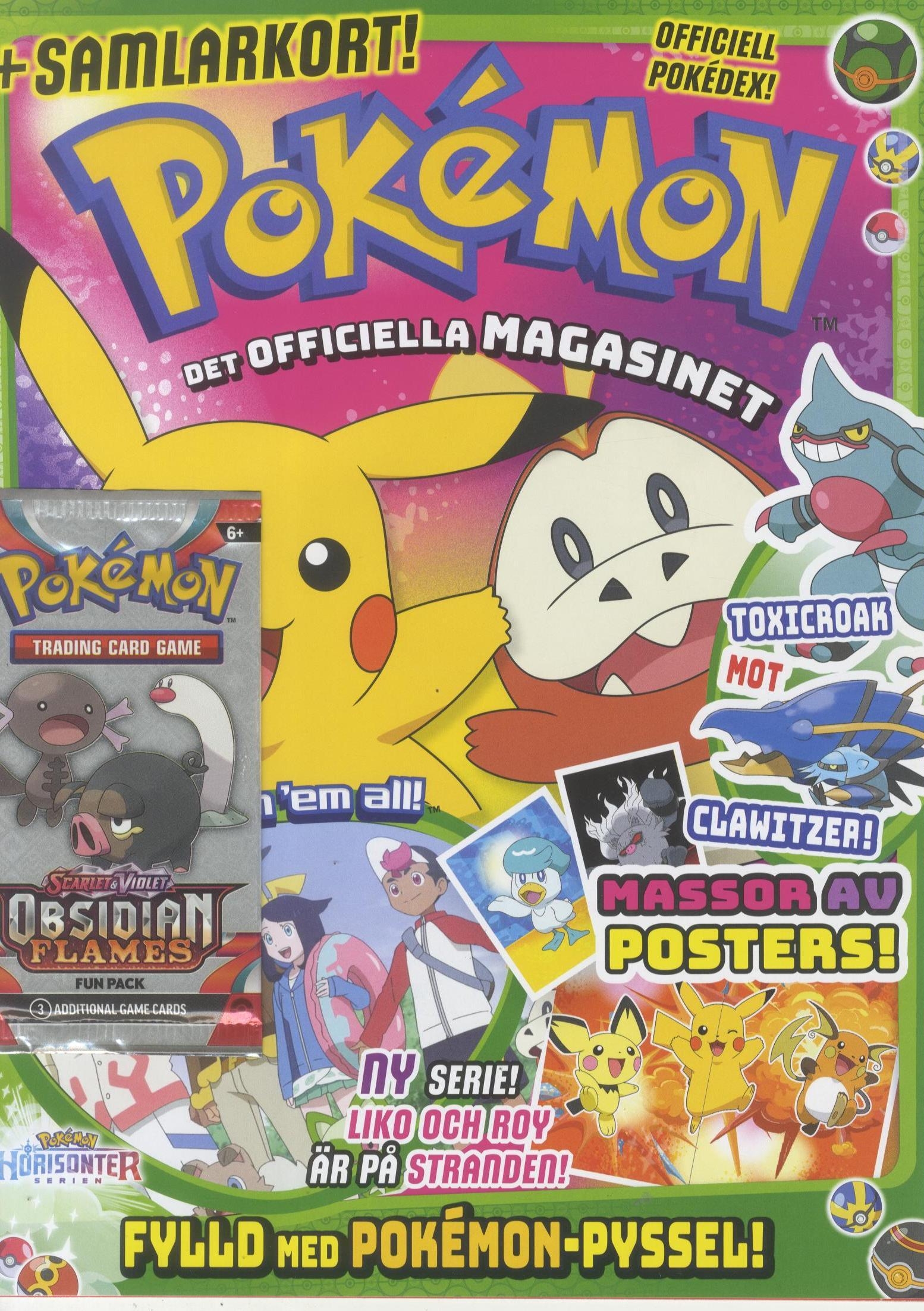 Pokemon magasin nr 2 2026, Extra Scarlet & Violet Obsidian flames fun pack
