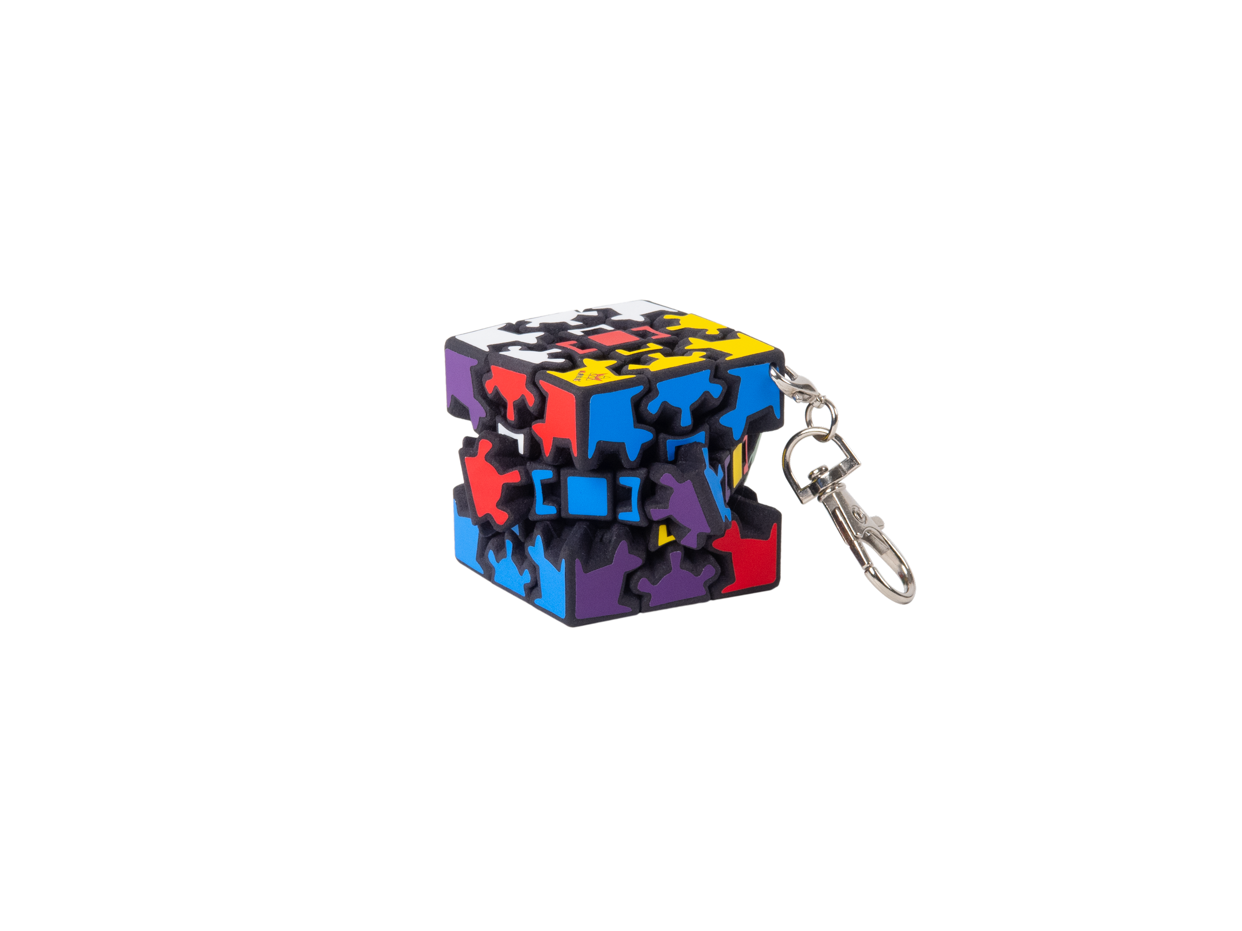 Meffert’s Mini Gear Cube – kugghjulsdriven IQ-kub med nyckelhake - 2
