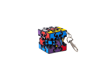 Meffert’s Mini Gear Cube – kugghjulsdriven IQ-kub med nyckelhake
