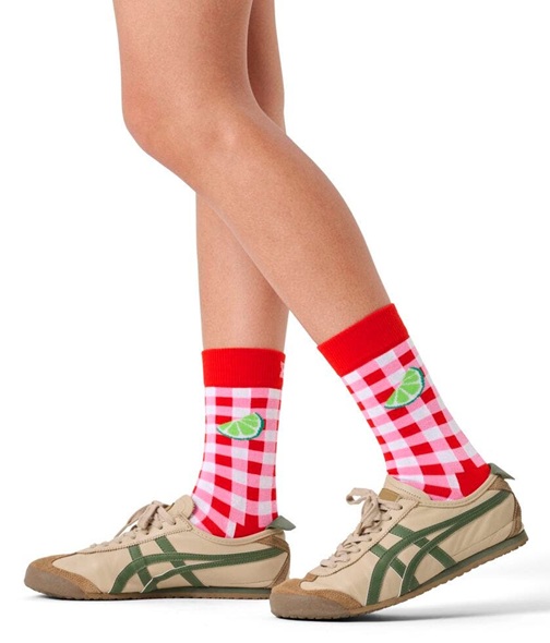 Happy Socks Gingham Lime Sock - 2