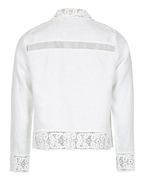 Linneskjorta Barbara virkning offwhite - 3
