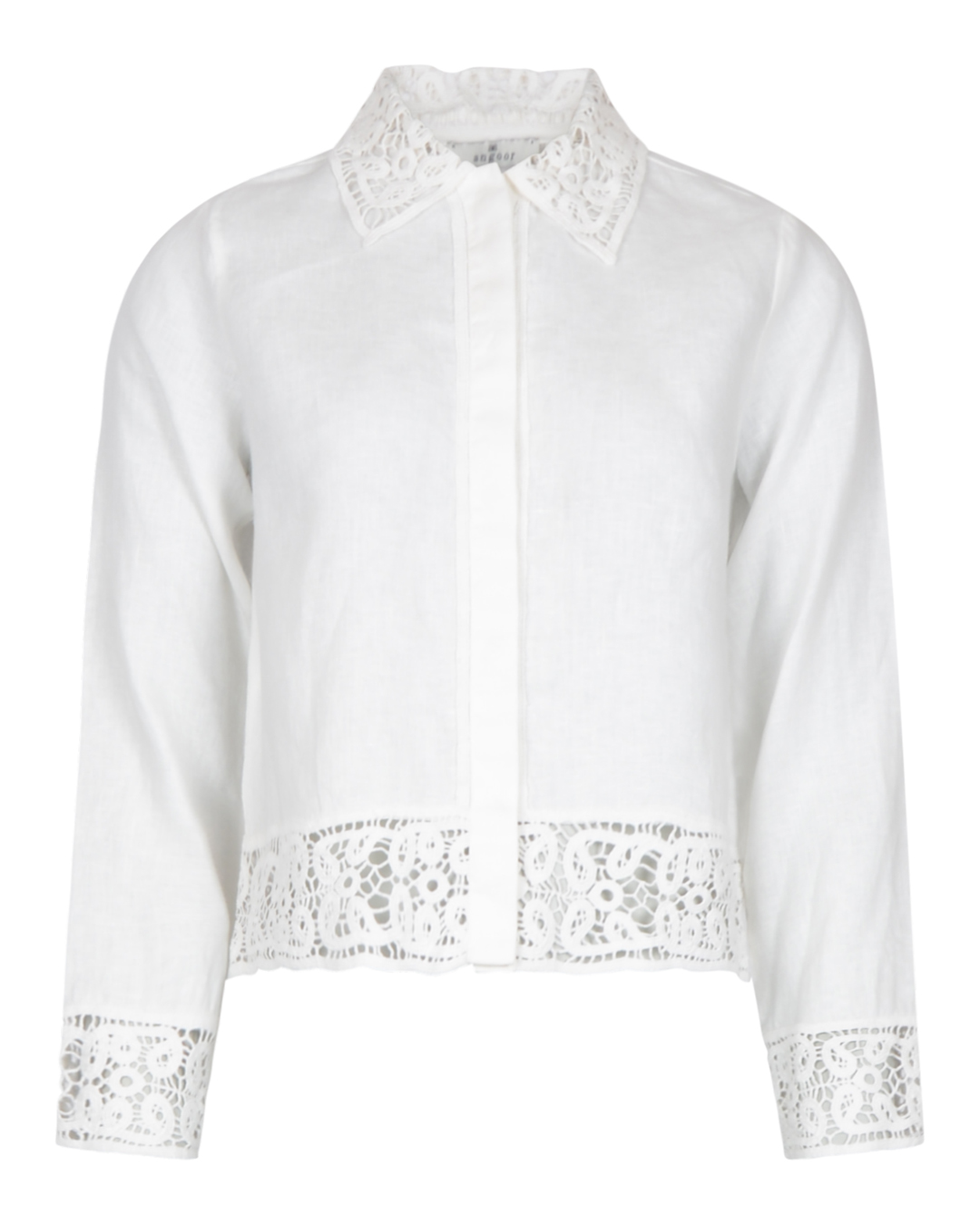 Linneskjorta Barbara virkning offwhite - 2