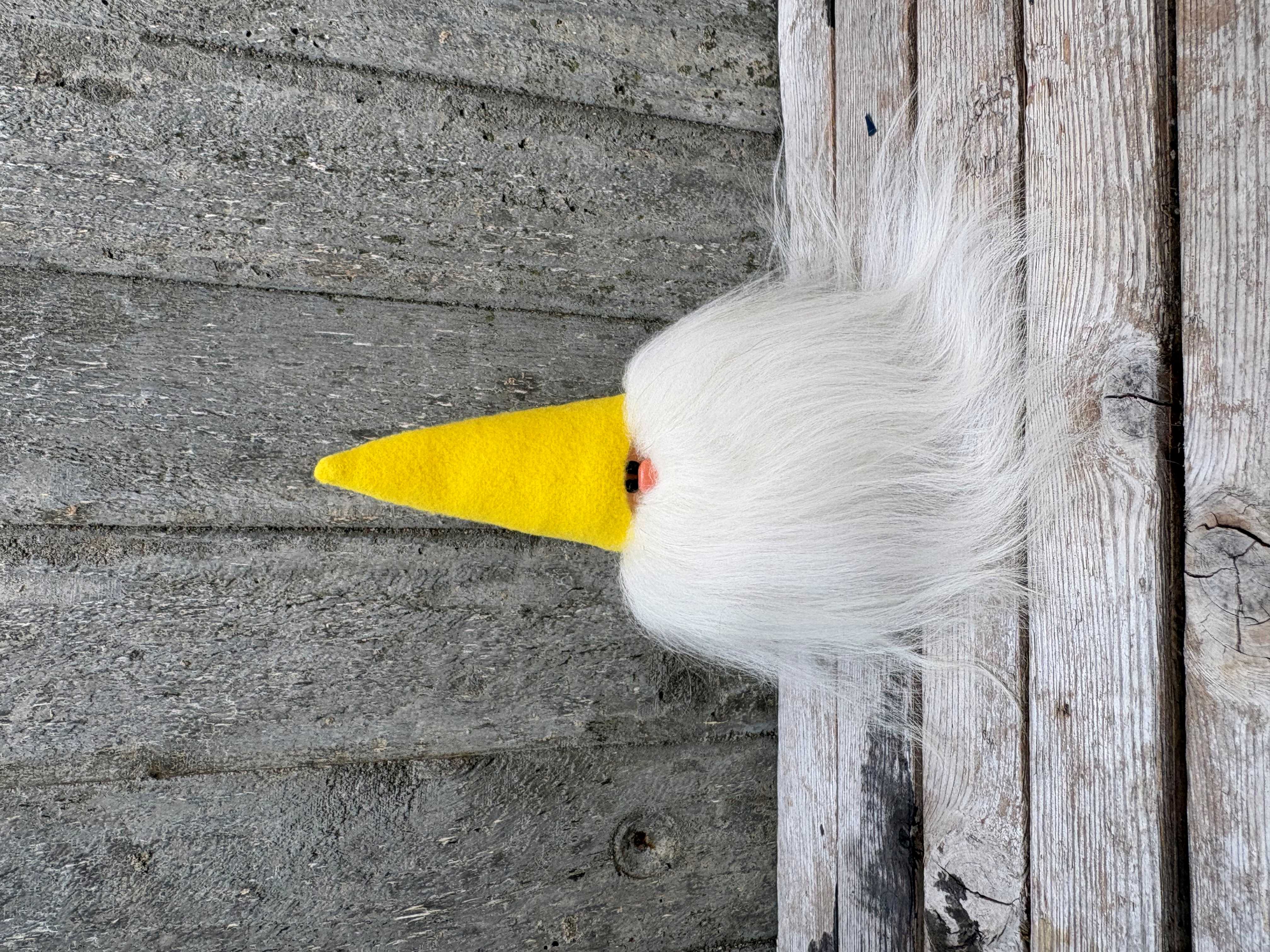Skäggtomte 20 cm Gul Mössa Islandsfår Vitt Skägg Påsktomte