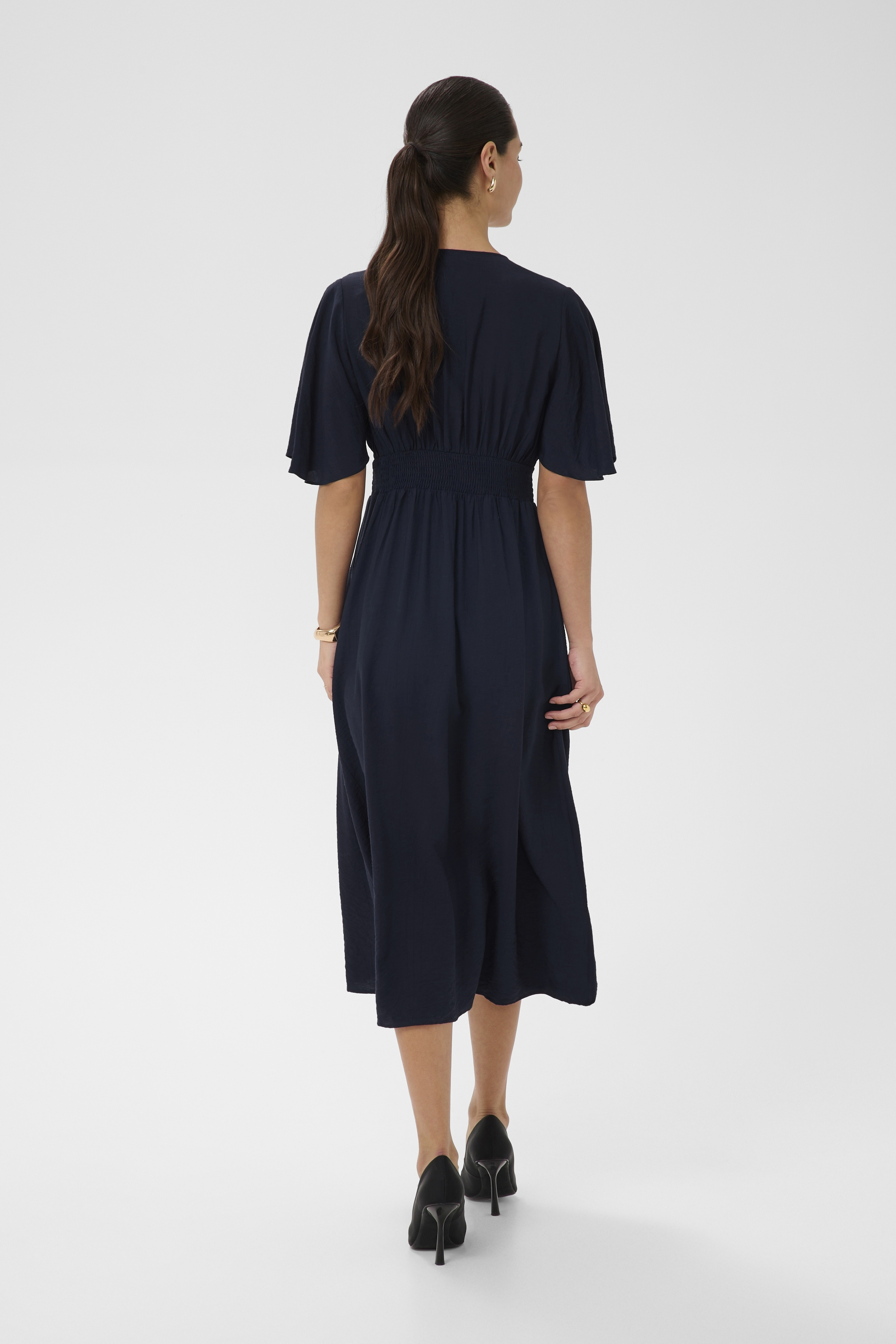 KAsirena long Dress Midnight marine  Klockad  marinblå klänning