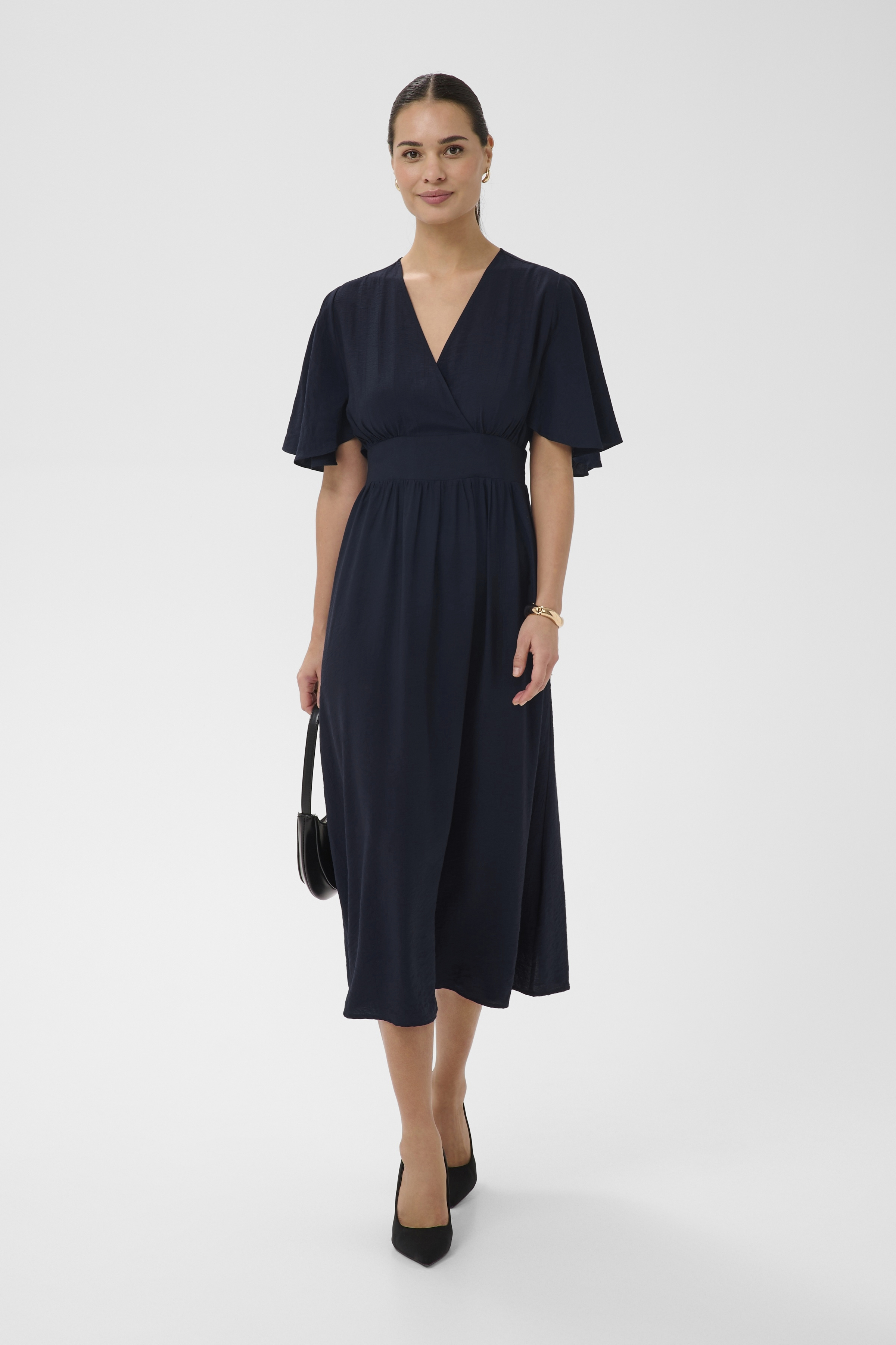 KAsirena long Dress Midnight marine  Klockad  marinblå klänning