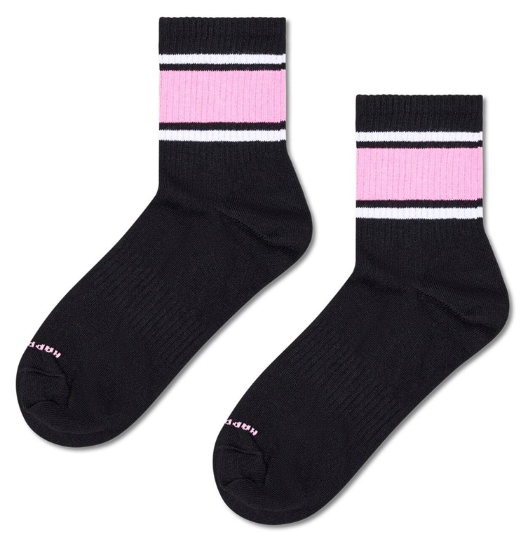 Happy Socks Simple Stripe 1/2 Crew Sneaker Sock