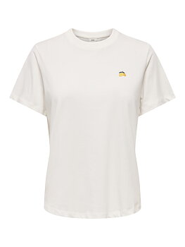 JDYPISA LIFE SS PRINT TOP JRS NOOS Cloud Dancer LEMON