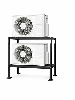 LuftX® Dubbel Jordstativ 850 x 400 x 1200mm - Sort
