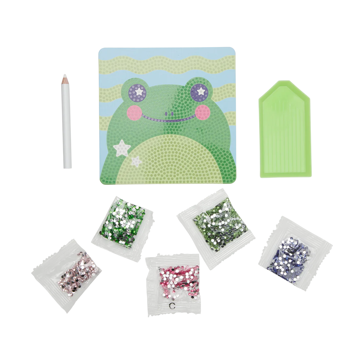 Mini Gem Art Kit – Funny Frog (Diamond Painting för barn)