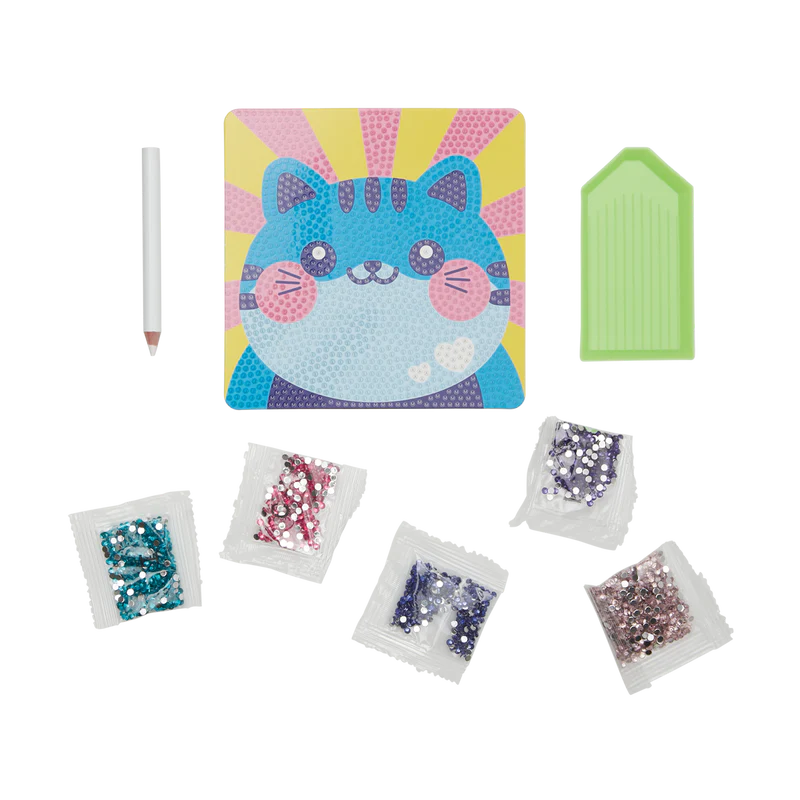 Mini Gem Art Kit – Söt Katt (Diamond Painting för barn)