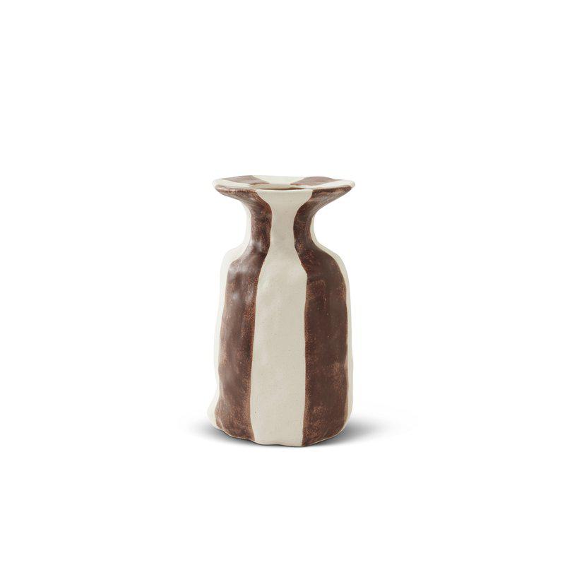 Vase Striped Chestnut  Medium