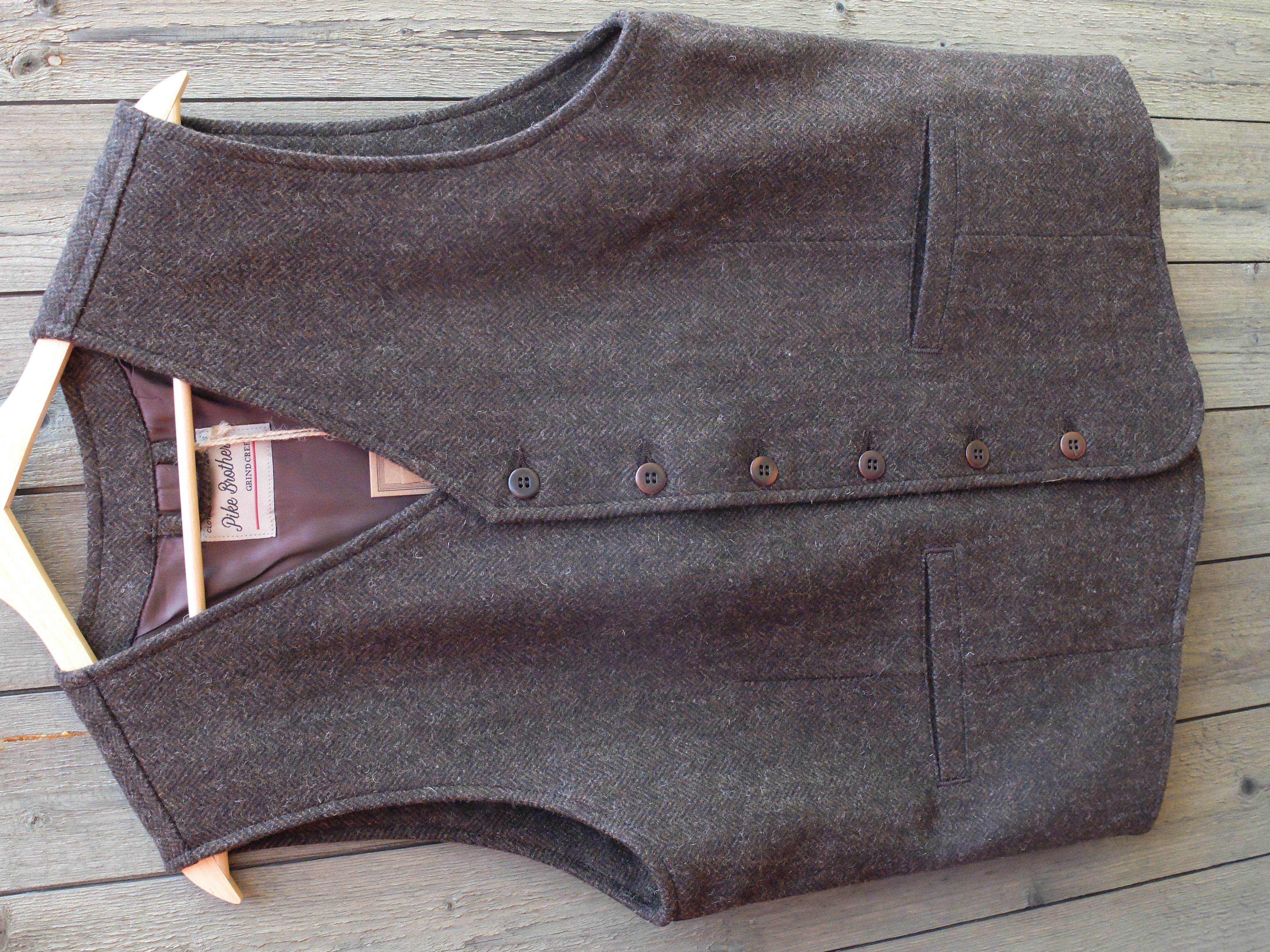 Väst Brun Tweed  Pike Brother  NYHET