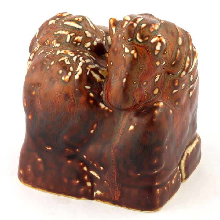 Henrik Allert (1967) Brown Cuboid Horse 11 cm (2)