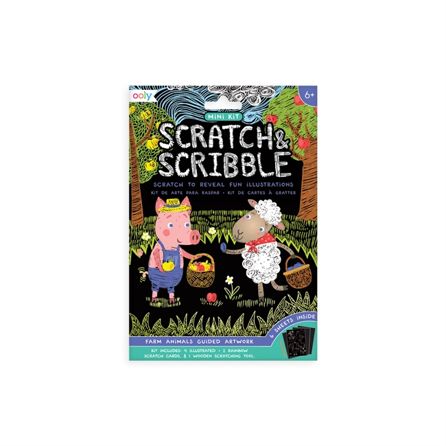 Mini Scratch & Scribble kort – Bondgård