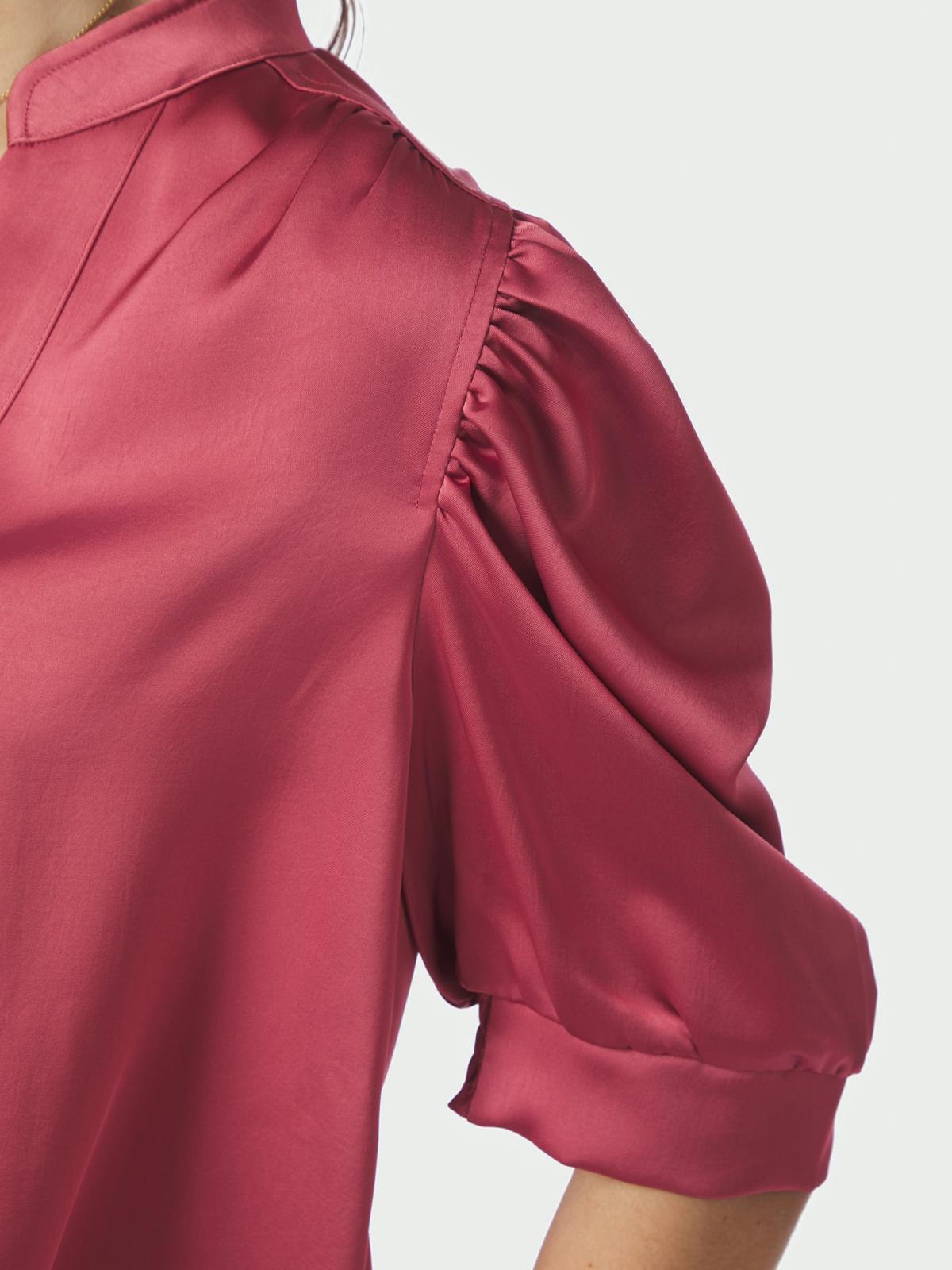 Neo Noir Roella Heavy Sateen Blouse, Cherry Pink - 6