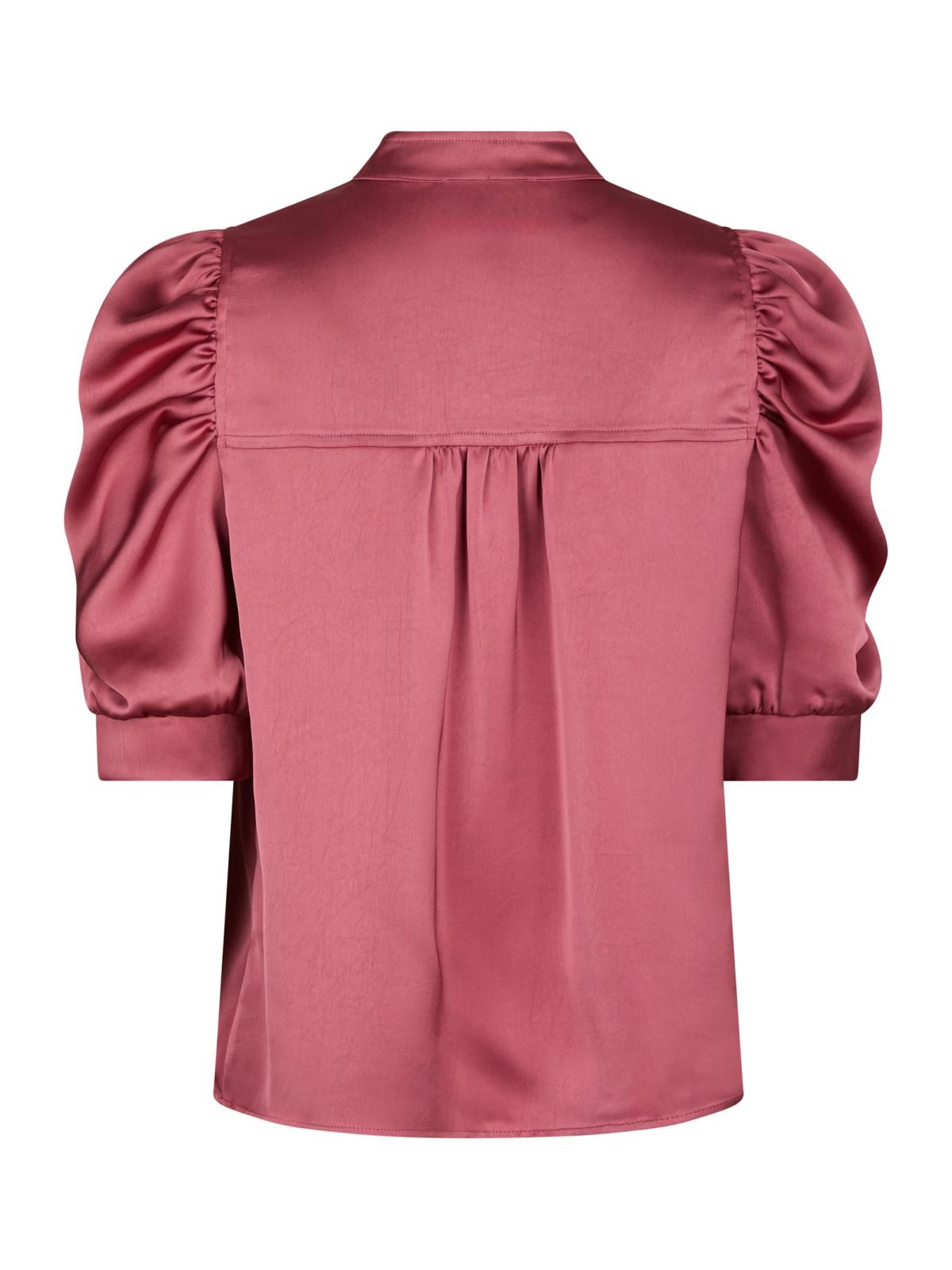 Neo Noir Roella Heavy Sateen Blouse, Cherry Pink - 2