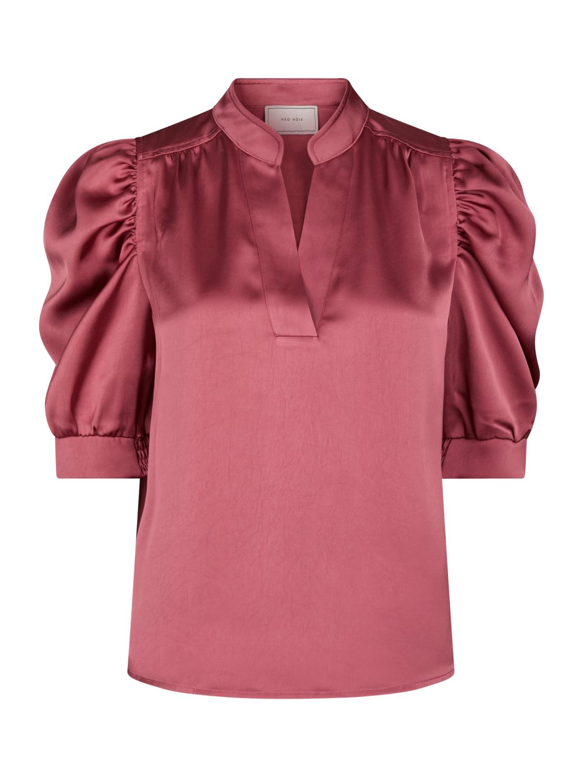 Neo Noir Roella Heavy Sateen Blouse, Cherry Pink