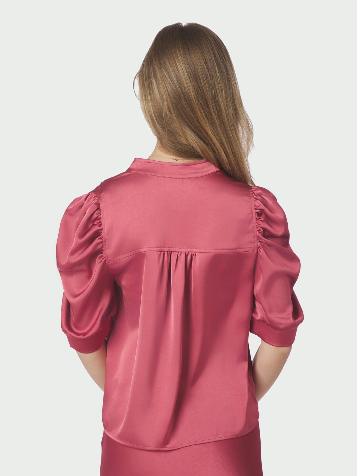 Neo Noir Roella Heavy Sateen Blouse, Cherry Pink - 4