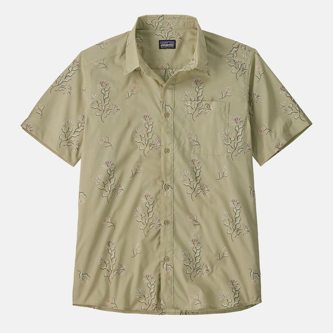 Patagonia - Go-To Shirt Ocean Blooms Weathered Stone - 5