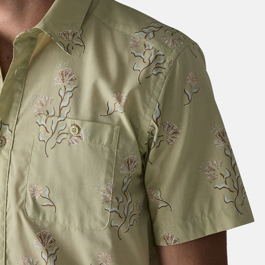 Patagonia - Go-To Shirt Ocean Blooms Weathered Stone - 2