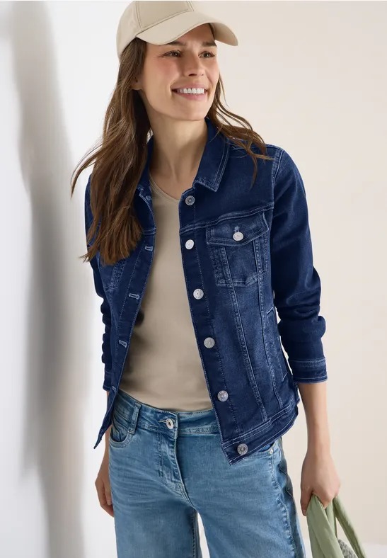 NOS Denim Jacket - Mid Blue Wash - Cecil